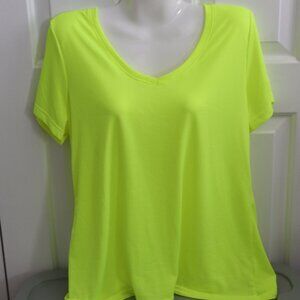 Zelos V-Neck Short Sleeve Performance Top Bright Yellow XL